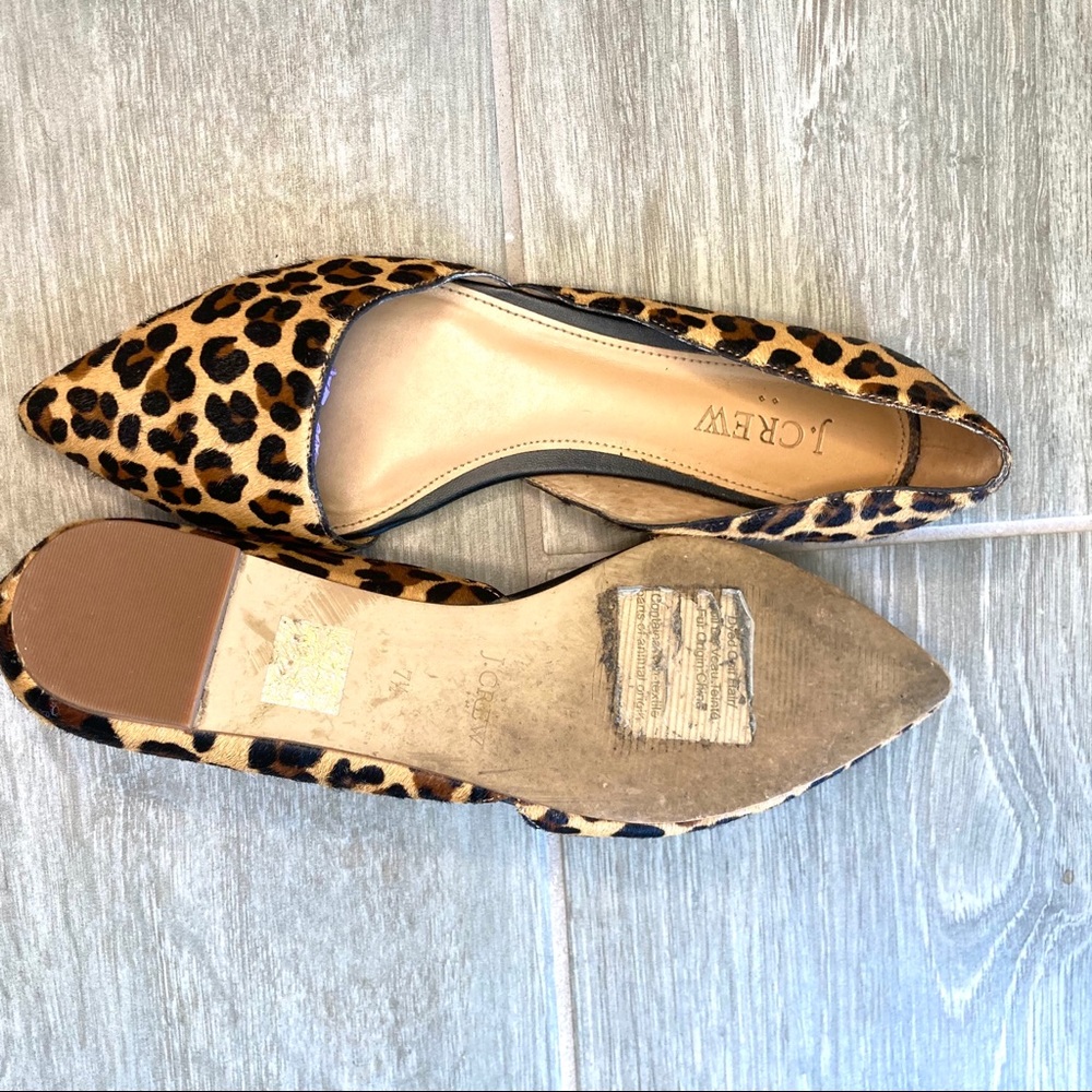 J.Crew Calf Hair Leopard Slide Ons - Picture 5 of 6